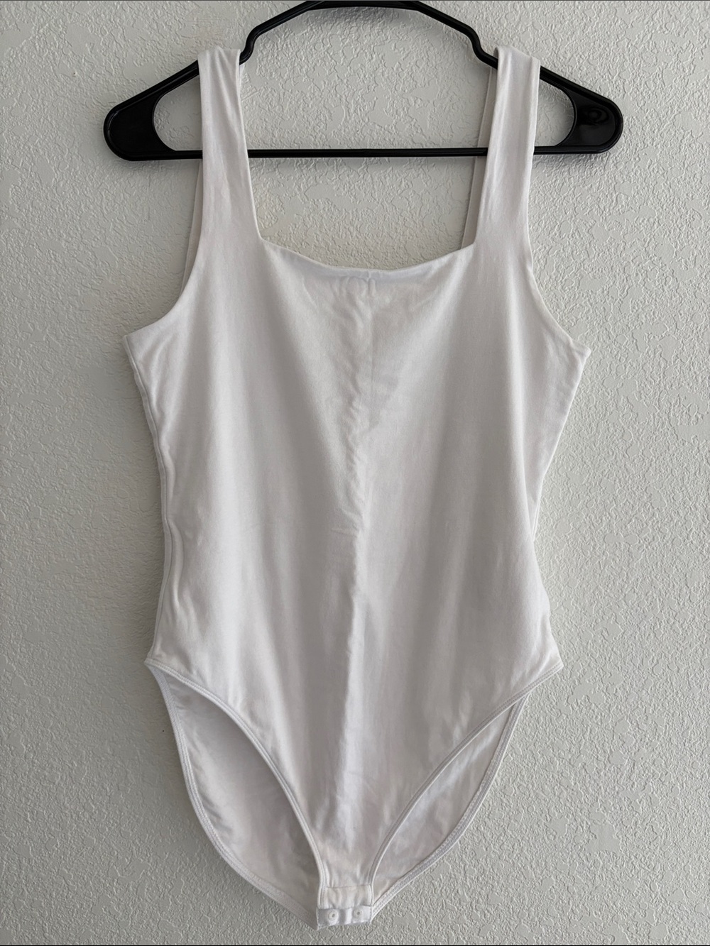 Old Navy White Double Lined Square Neck Bodysuit